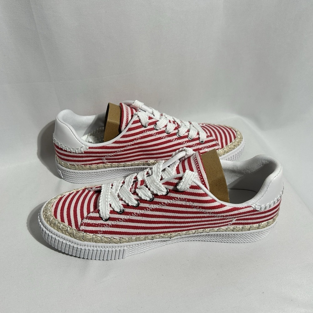 Marc Fisher SPRYNG3 Womens Sz 9M Red & White Stripe Casual Sneakers/Tennis Shoes - Picture 3 of 10